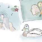 Kinderbuch Illustration Ente Wasser Teich